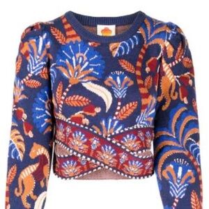 NWT FARM RIO Nature Beauty Knit Crop Top